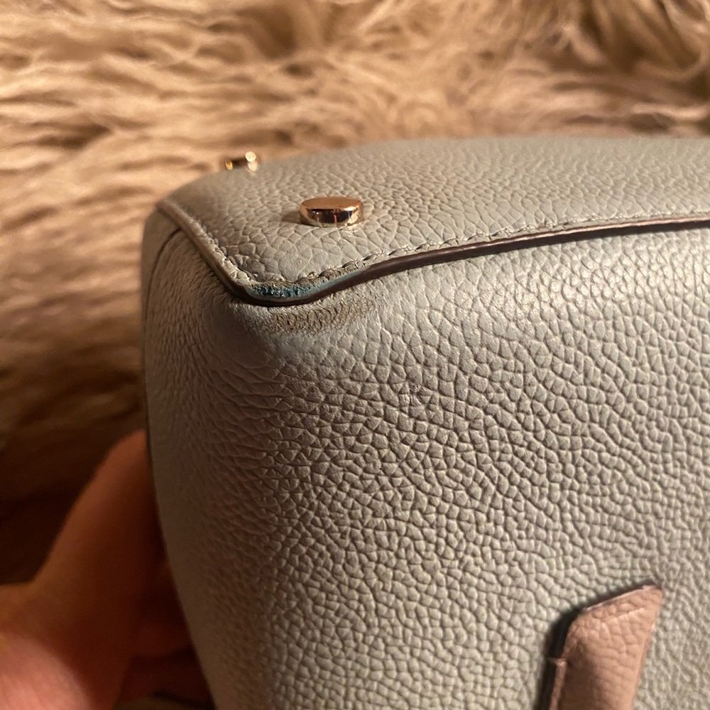 Kate Spade Mint and Taupe Leather Satchel - Picture 6 of 9